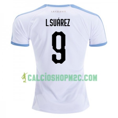 Uruguay Luis Suarez 9 Maglia Trasferta 2019 Copa América Manica Corta